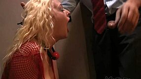 this bound blonde is getting her ass fucked hard in anal sex