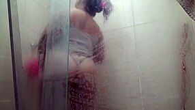 Wife teased the electrician and hid in the shower from her husband