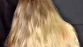 I came on my stepmom's long hair, and she didn't mind.