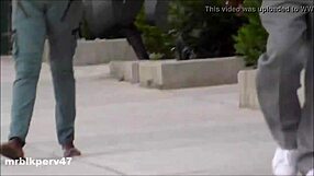 Nut Busting Candids - Grab Your Dick and Enjoy Hidden Ebony Anal.