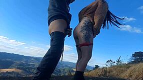 tourist guide fucks big ass married woman on mountain peak