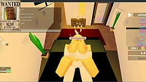 fucking this young blonde slut in the yacht room, roblox rp collab with catalina2991 😈