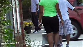 Nut Busting Candids - Grab Your Dick and Enjoy Hidden Ebony Anal.