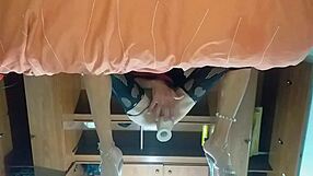 Latina Trans Sticks New Toy Deep In Her Ass