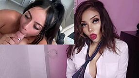 Latina teen orgasms from stepbrother creampie