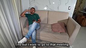 My stepbrother caught me masturbating and we ended up in a sensual encounter.