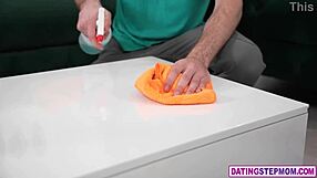 French milf stepmom Anissa Kate catches her naughty stepson