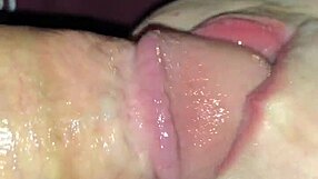 in this pov scene, the teen gives a sloppy blowjob closeup