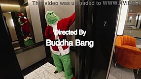 Alex Blair rides the Grinch's big cock in costume roleplay