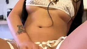 Backstage sex with hot busty latina lingerie model - vertical pov fuck!