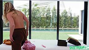 Petite blonde surfer royce swells engages in pov sex and masturbation