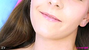 sweet teen 18+ brunette shows her sexy body