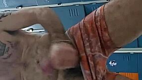 i was jerking off my big cock in the gym bathroom feeling so sexy