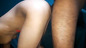 Skinny brunette comes hard on a massive cock in this homemade video.