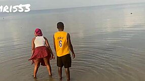 having fun on the beach with friends