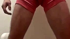 Watch me jerk and edge my hard cock in this cumshot compilation?