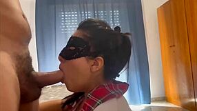 Horny Latina Student Mom Receives Cumshot?