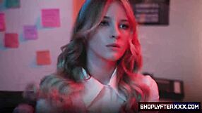 Perverted Principal Tricks To Fuck Sexy Shoplifter As Security Guard