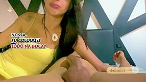 Desafiei Minha Rainha Hotwife A Chupar E Colocar O Pau Grosso Inteiro Na Boca