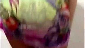 Girl twerks in sexy dancing performance.