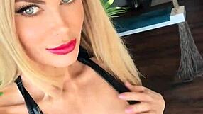 Woman in Wetlook Suit and Patent Leather Boots Showing Off!!