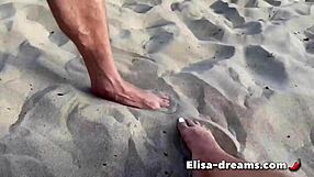 milf masturbates naked on beach for voyeurs