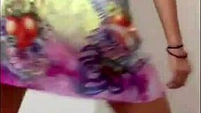 Girl twerks in sexy dancing performance.