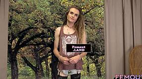 Tattooed Shemale Debutante Tugs On Her Dick