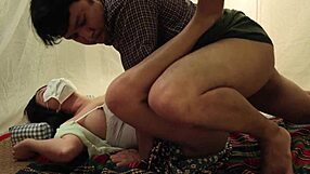 Amateur Couple Can't Stop Intense Fucking And Muff Diving On Big Fire