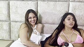 lezbian sex wit my blond freind in her livin room.