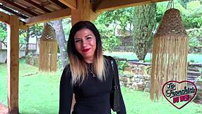 Gwen, beautiful woman, enjoys her time