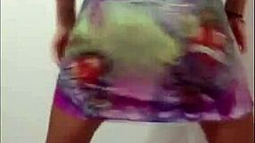 Girl twerks in sexy dancing performance.