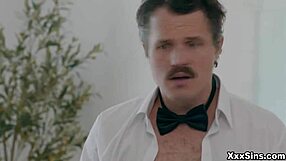 Hey, robby dives under the bride's wedding dress for some hidden fun