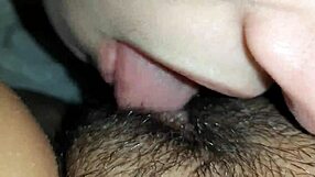 lesbian hairy pussy eating close up 😍