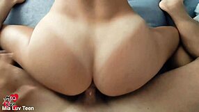 cowgirl rides hard and gets load on ass!