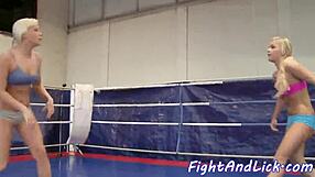 glam babes finger after wrestling fight