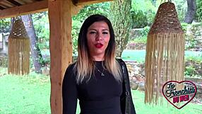 Gwen, beautiful woman, enjoys her time