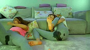 Lesbians Engaging in Intense Mutual Masturbation with Detailed Touches and Close-Ups