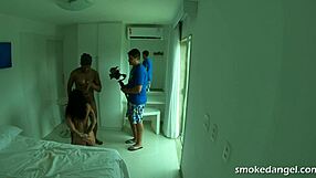 Carol Fenix Smokes While Sucking Oscar Batty's Bbc