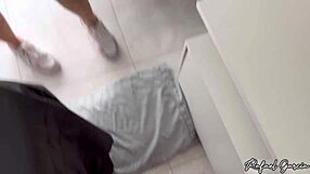 creampie in smooth pussy of naughty brunette drii cordeiro without condom