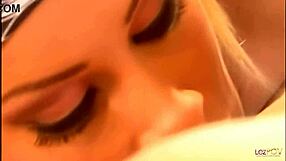 I see blonde lesbians eat each other in the bath before dildo play.