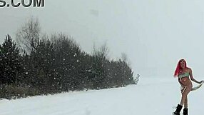 lets cool down in the garden, skinny girls with small tits get naked, flash shaved pussies, and orgasm outdoors