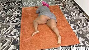 horny sexy milf having romantic sex on the floor gets creampied