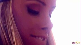 I see blonde lesbians eat each other in the bath before dildo play.