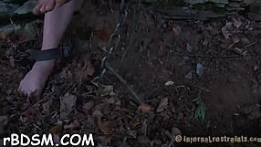 Clamped Hotty Gets Her Fuck Holes Spanked and Fucked Roughly.