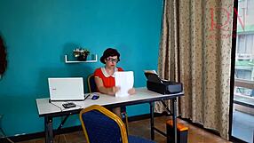 Sexretary Secretary Shows Pussy Security Camera Under Office Desk