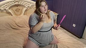 Cute chubby stepsister in a rose bra first time swallows hard cock deep and takes cumshot.