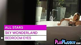 Beautiful blonde teen 18+ model passion posing action in sexy black lingerie