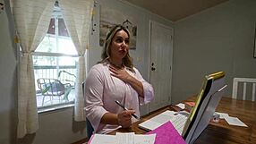 my hot step-mom uses my cock for her video