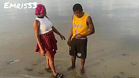 having fun on the beach with friends